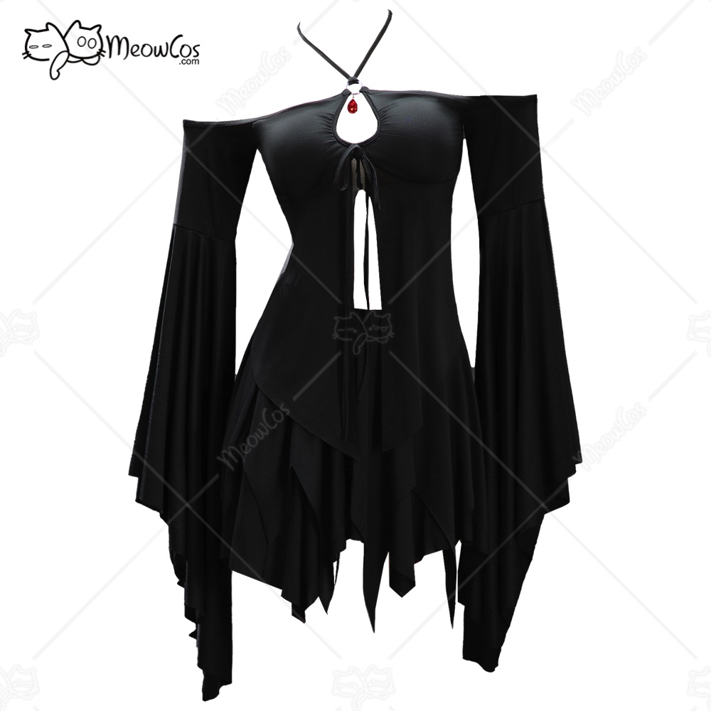 Anime Cosplay Com - MEOWCOS Women's Gothic Black Top Skirt