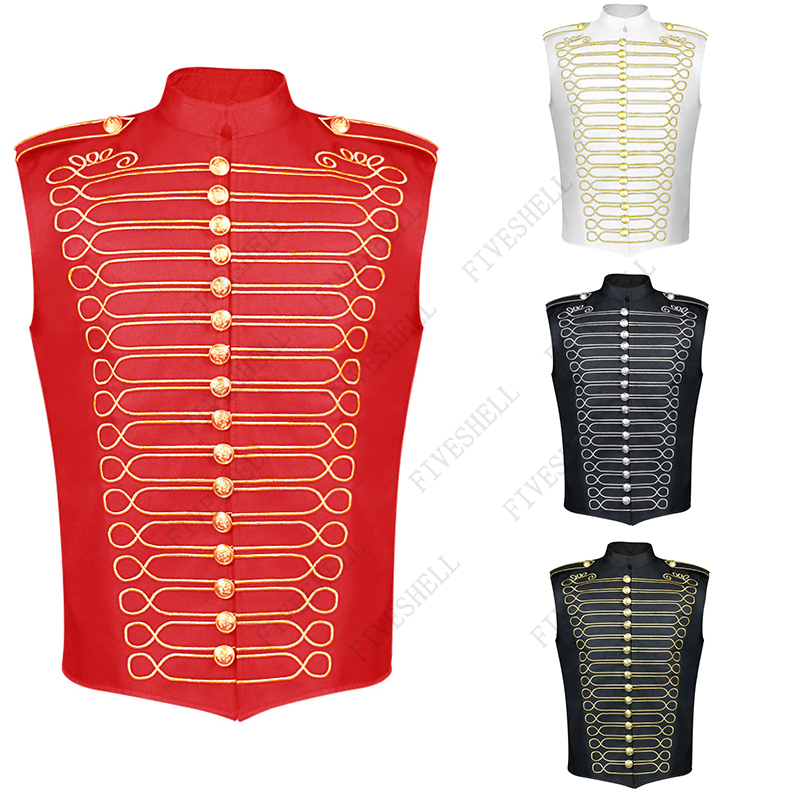 Anime Cosplay Romance - Adult Cosplay Rock Band Red Vest