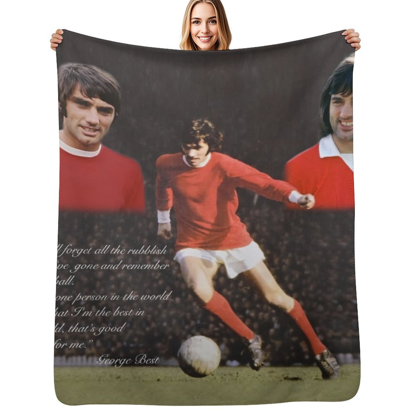 Anime Cosplay Idea - GEORGE BEST - GENIUS Throw Blanket