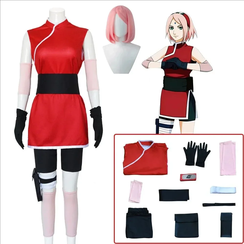Anime Cosplay Ninja - 2026 Haruno Sakura Cosplay Anime Kostuum