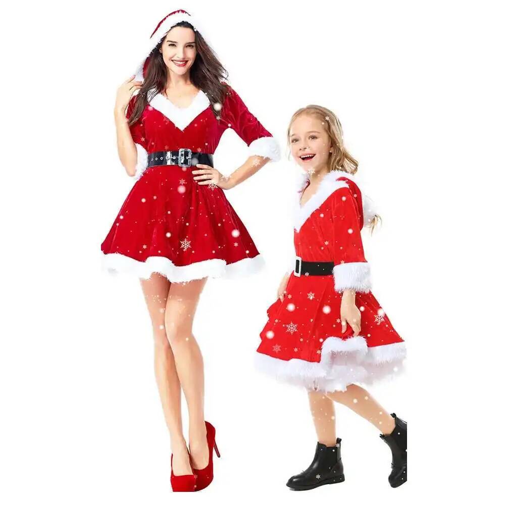 Anime Cosplay Red - Cosplay Christmas Clothes Women Dress Red