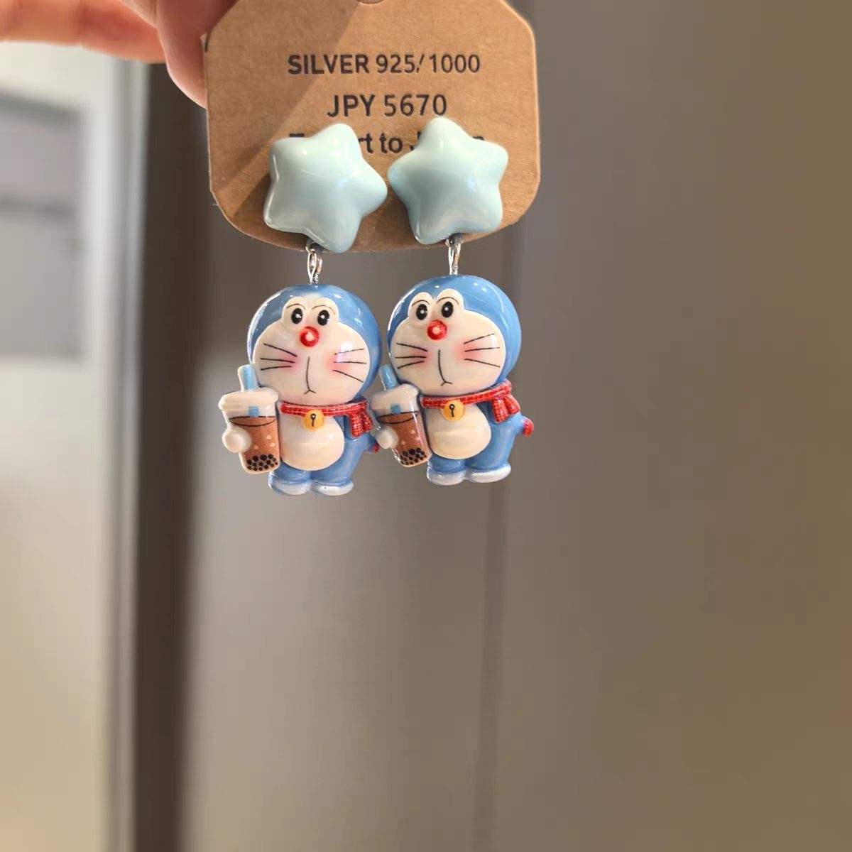 Handmade cartoon Doraemon earr - Anime Cosplay Idea recension och pris