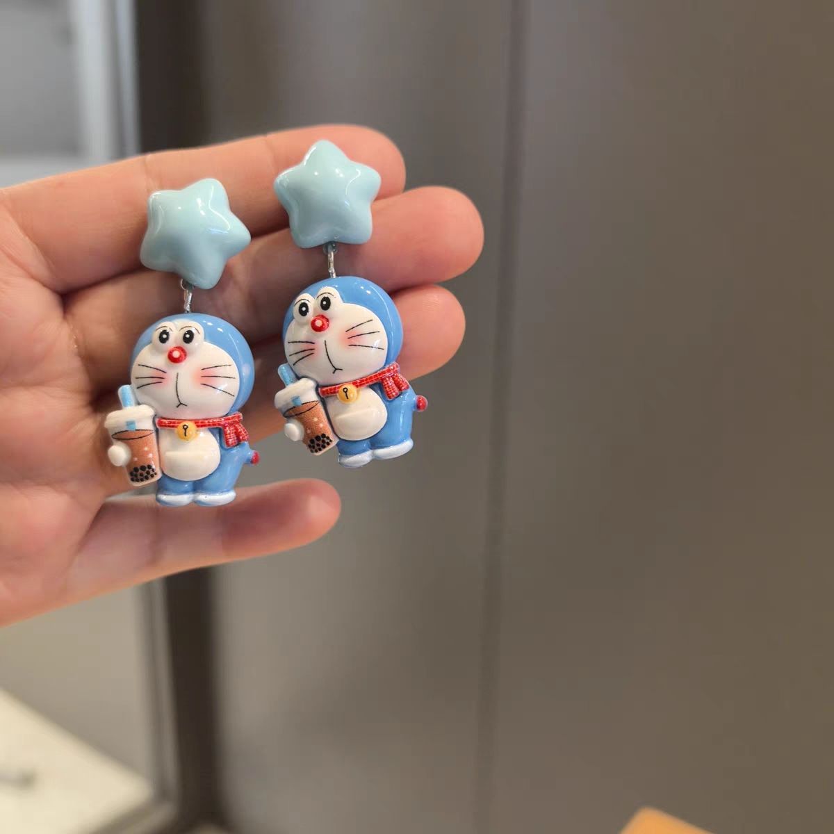 Handmade cartoon Doraemon earr - Anime Cosplay Idea recension och pris