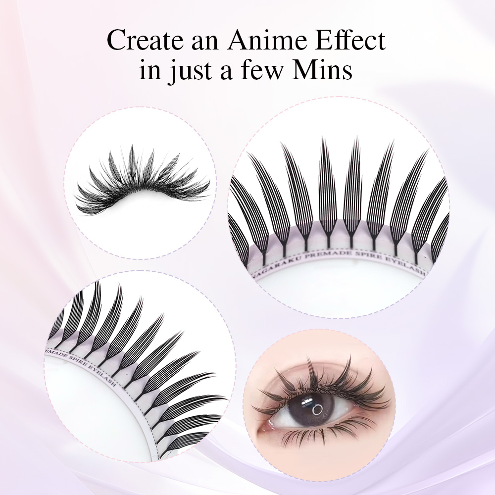 NAGARAKU Premade Spire Eyelash - Anime Cosplay Lashes recension och pris