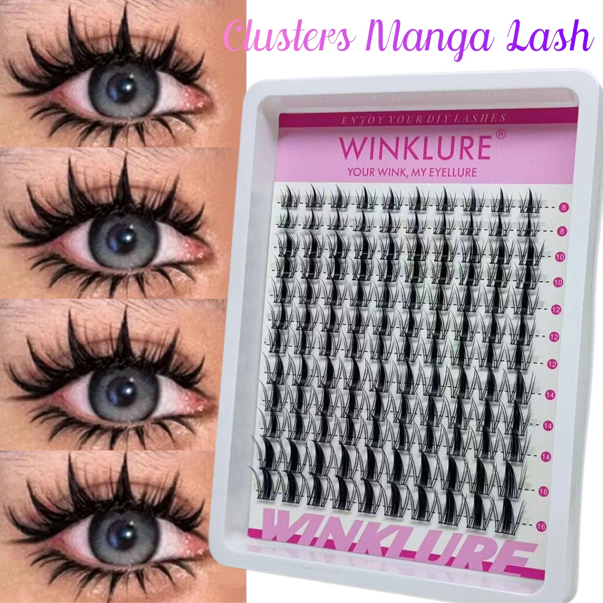 WINKLURE Manga Lash Clusters K - Anime Cosplay Lashes recension och pris
