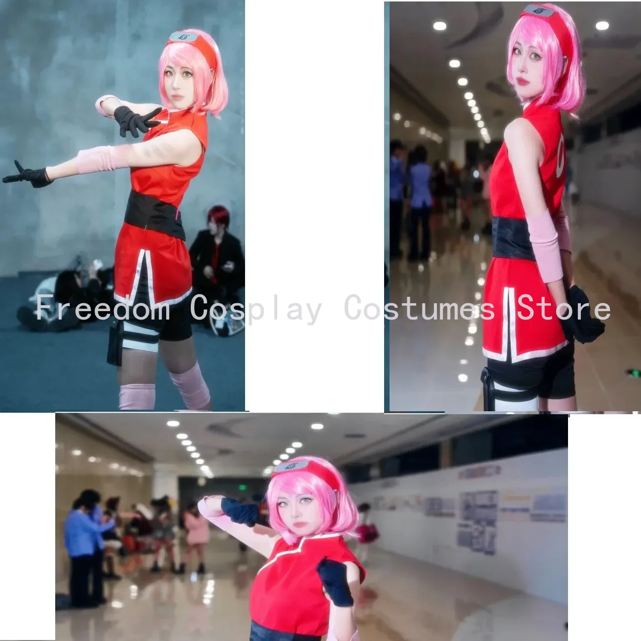 Anime Haruno Sakura Cosplay Sh - Anime Cosplay Ninja recension och pris