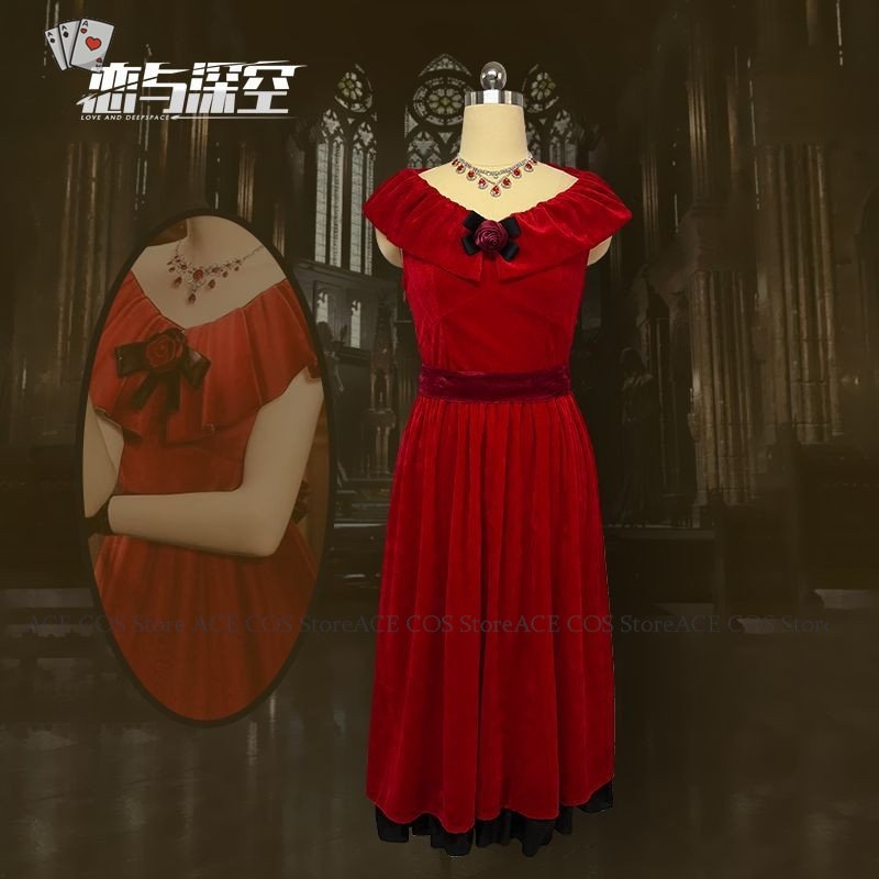 Halloween Love and Deepspace M - Anime Cosplay Red recension och pris