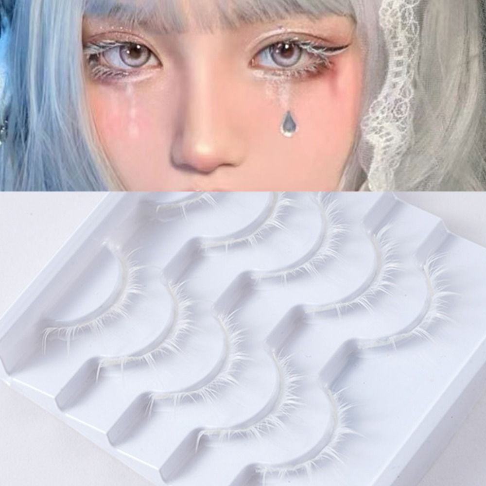 White White Anime Eyelashes Sp - Anime Cosplay Lashes recension och pris