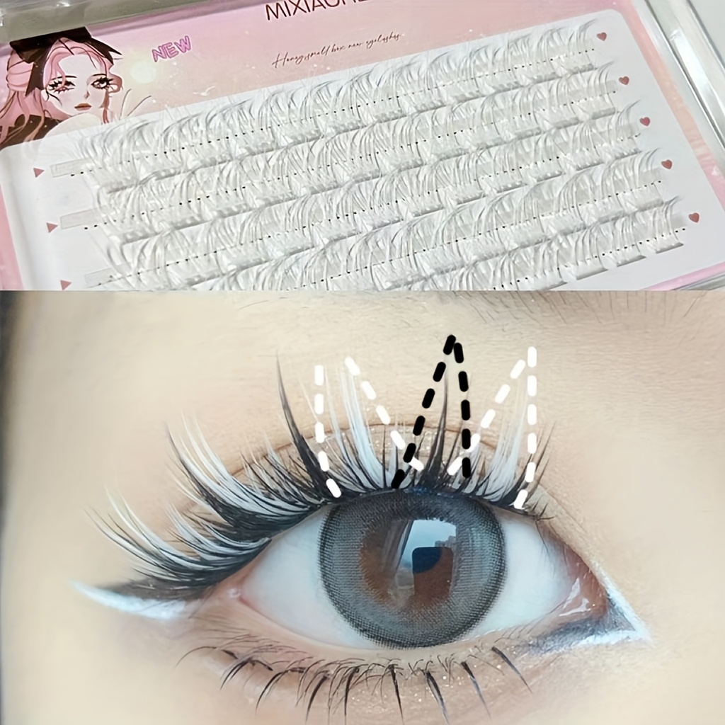 Mixiaohe Colorful Eyelashes 60 - Anime Cosplay Lashes recension och pris